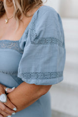 Lace Inset Maxi Dress