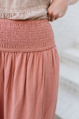 Smocked Ruffled Skirt