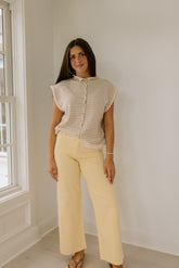Straight Wide Leg Denim Pants