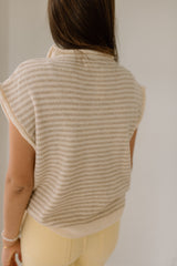Button Front Soft Knit Shortsleeve
