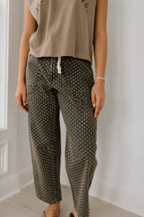 Polka Dot Barrel Pants