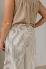 Pinstriped Pattern Barrel Pants