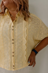 Lace Applique Blouse Pilcro