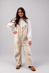 Western Wide-Leg Denim Overalls