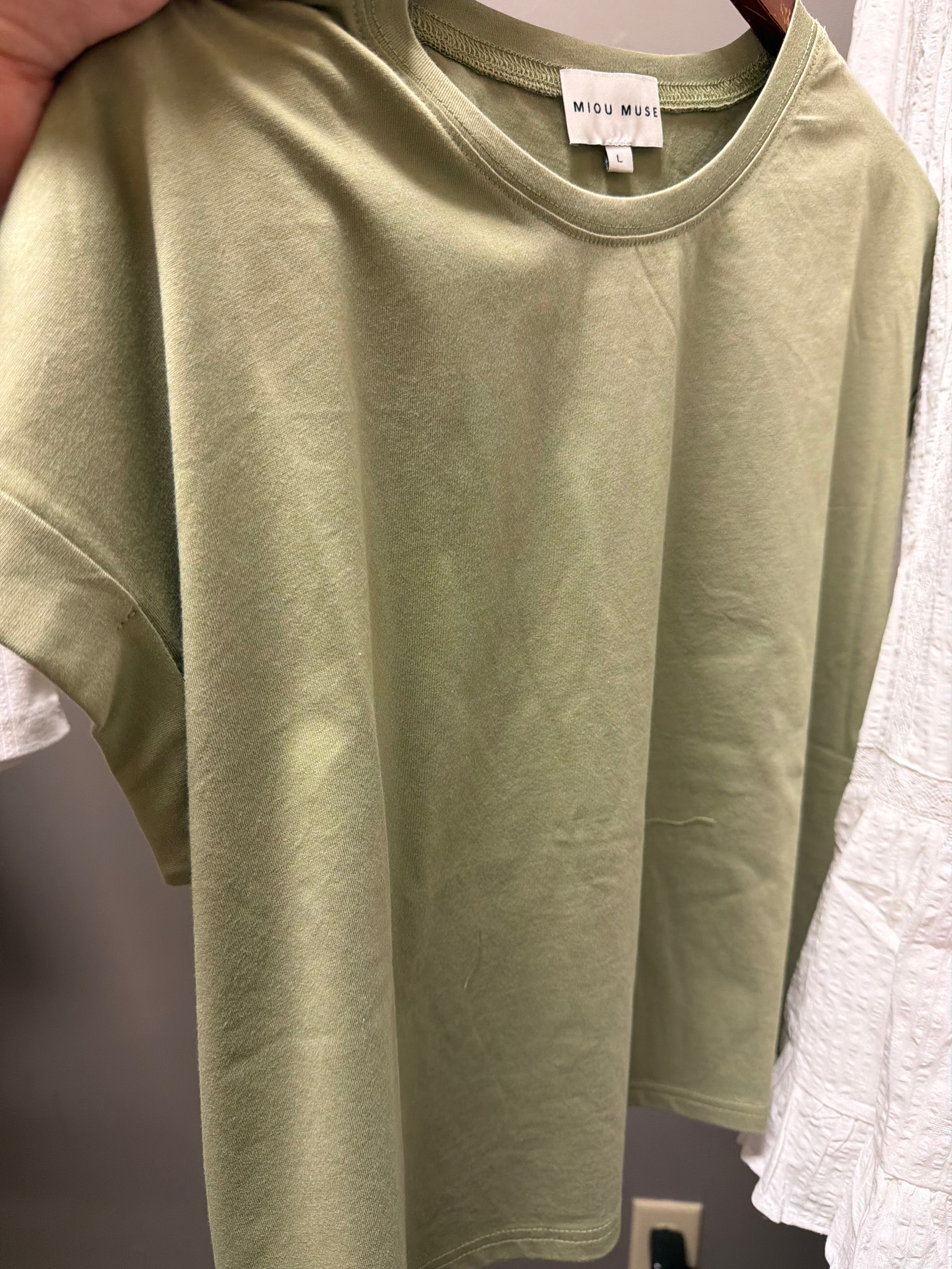 Round Neck Cuffed Top
