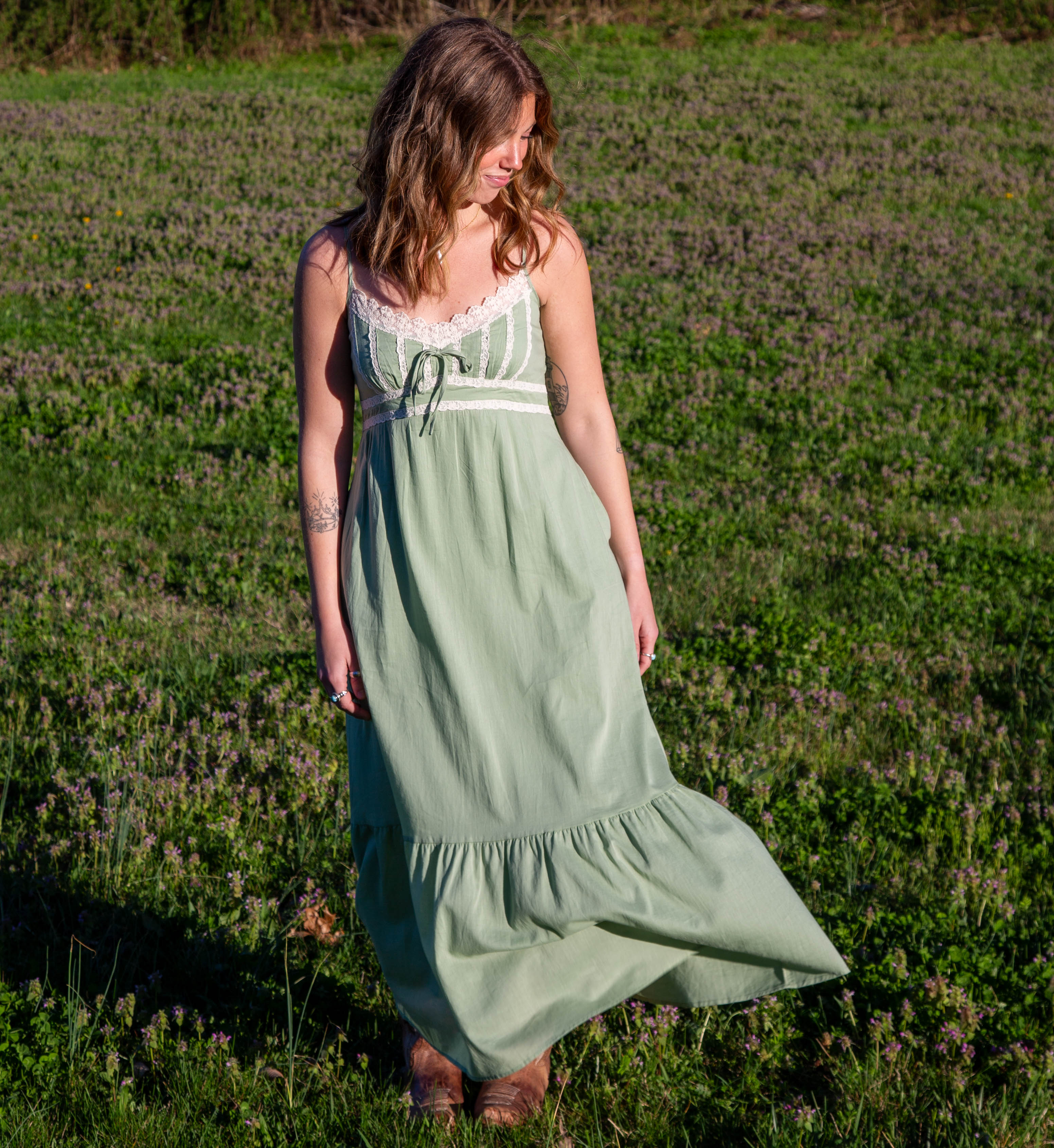 Lace Detail Maxi Dress