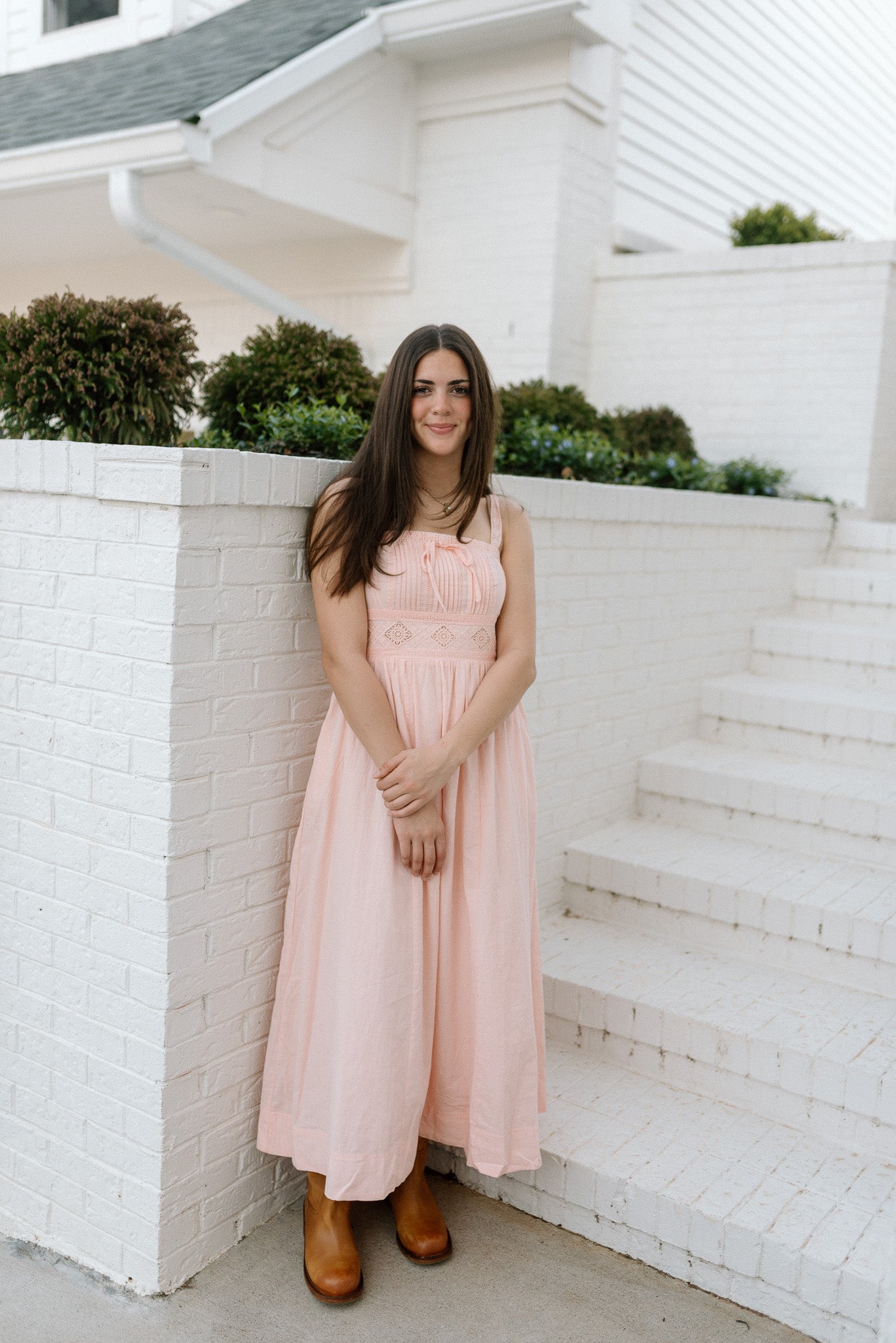 Pintuck Maxi Dress