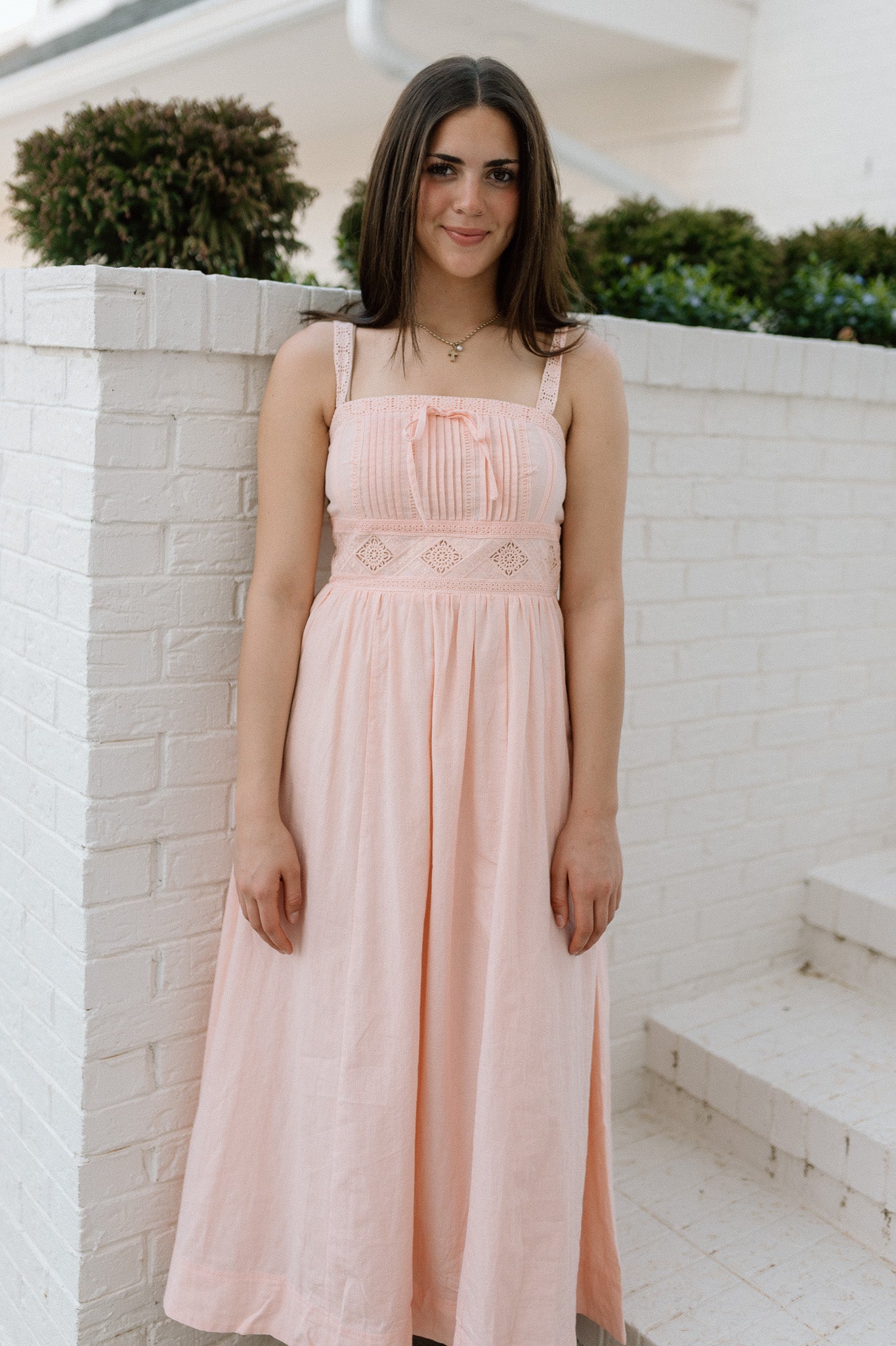 Pintuck Maxi Dress