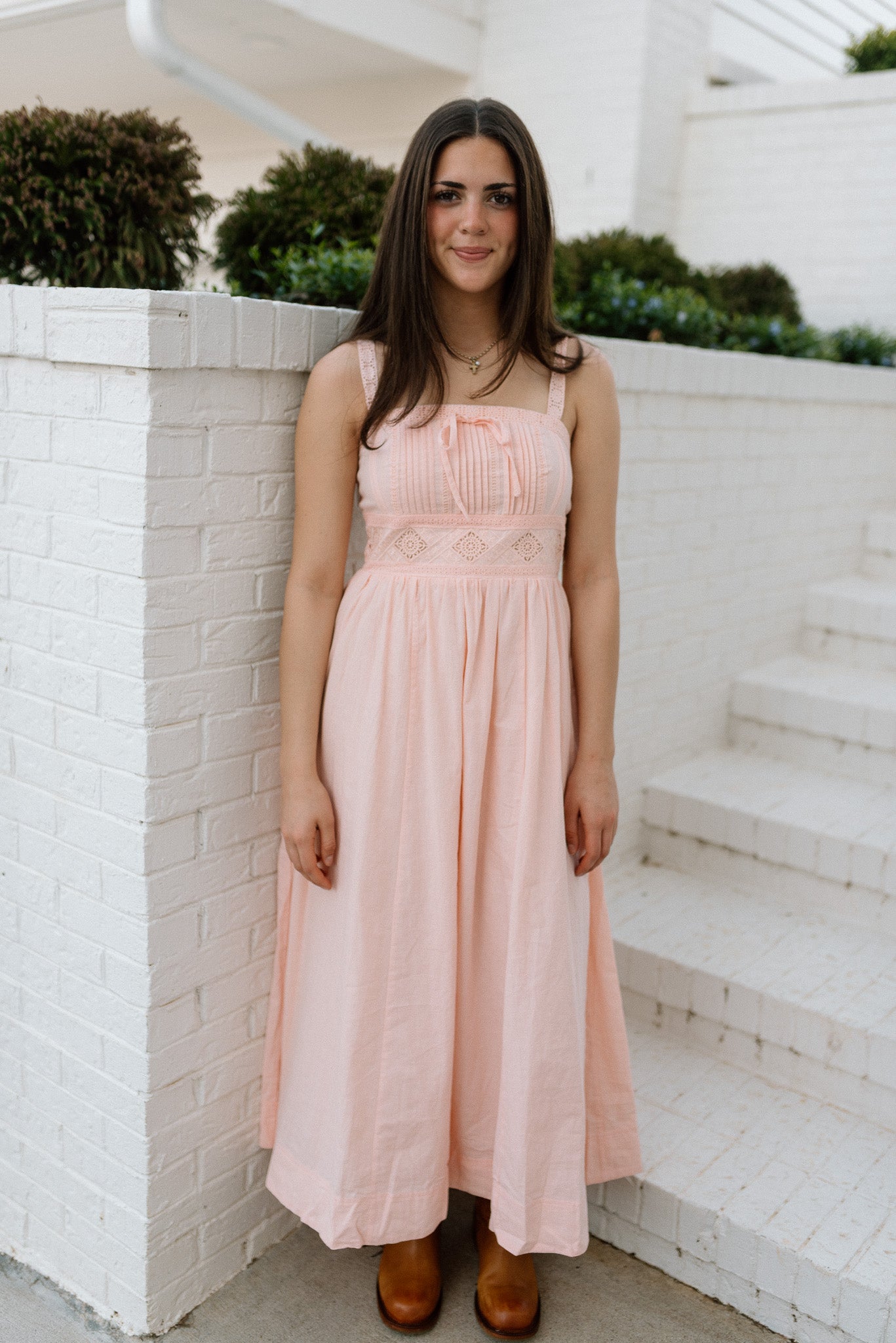 Pintuck Maxi Dress