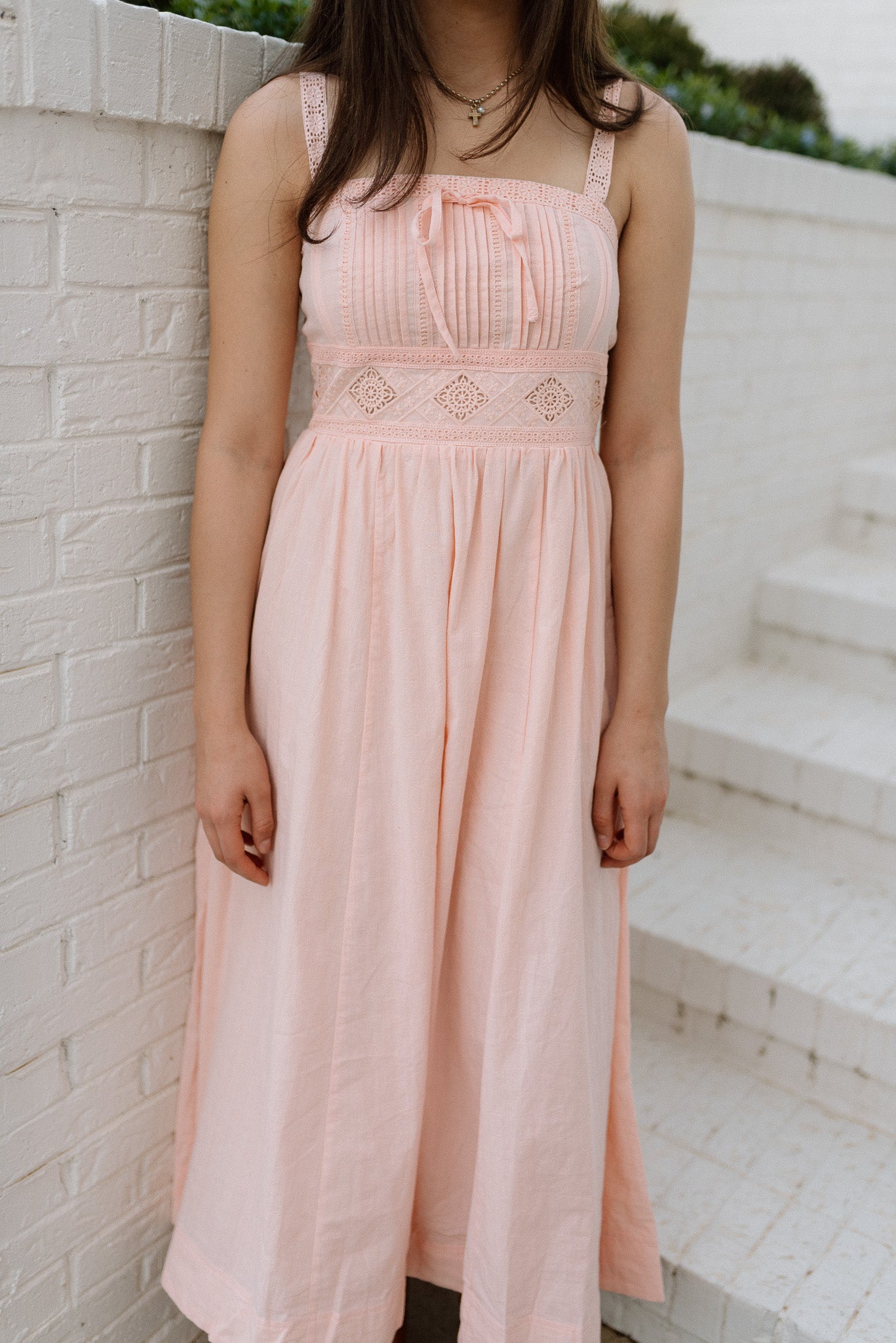 Pintuck Maxi Dress