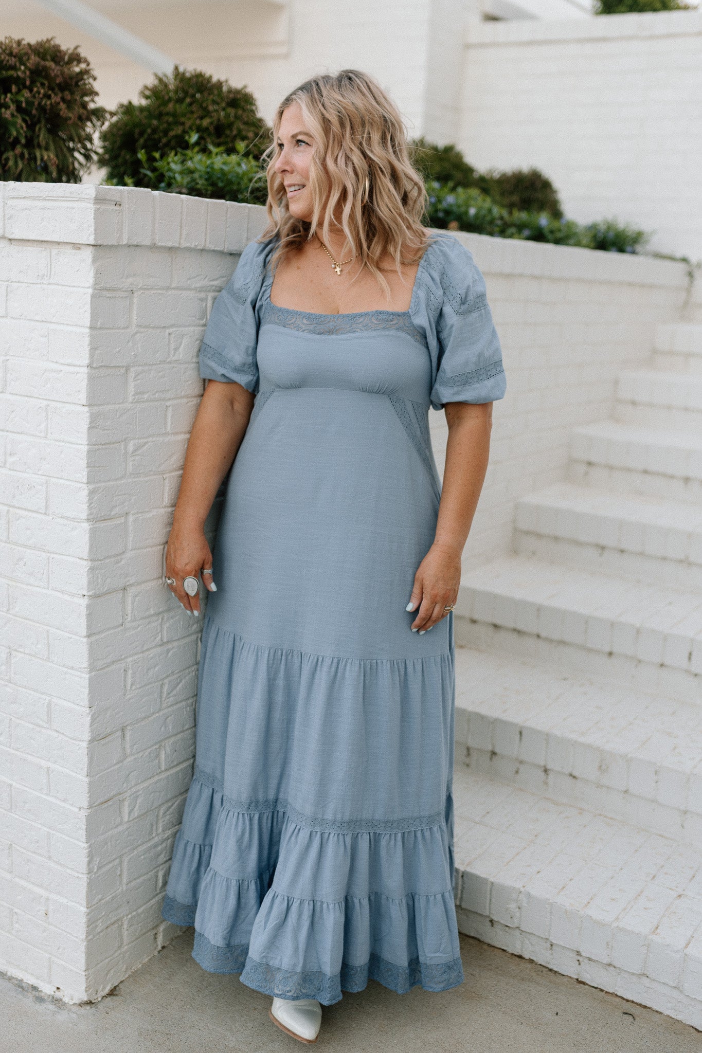 Lace Inset Maxi Dress