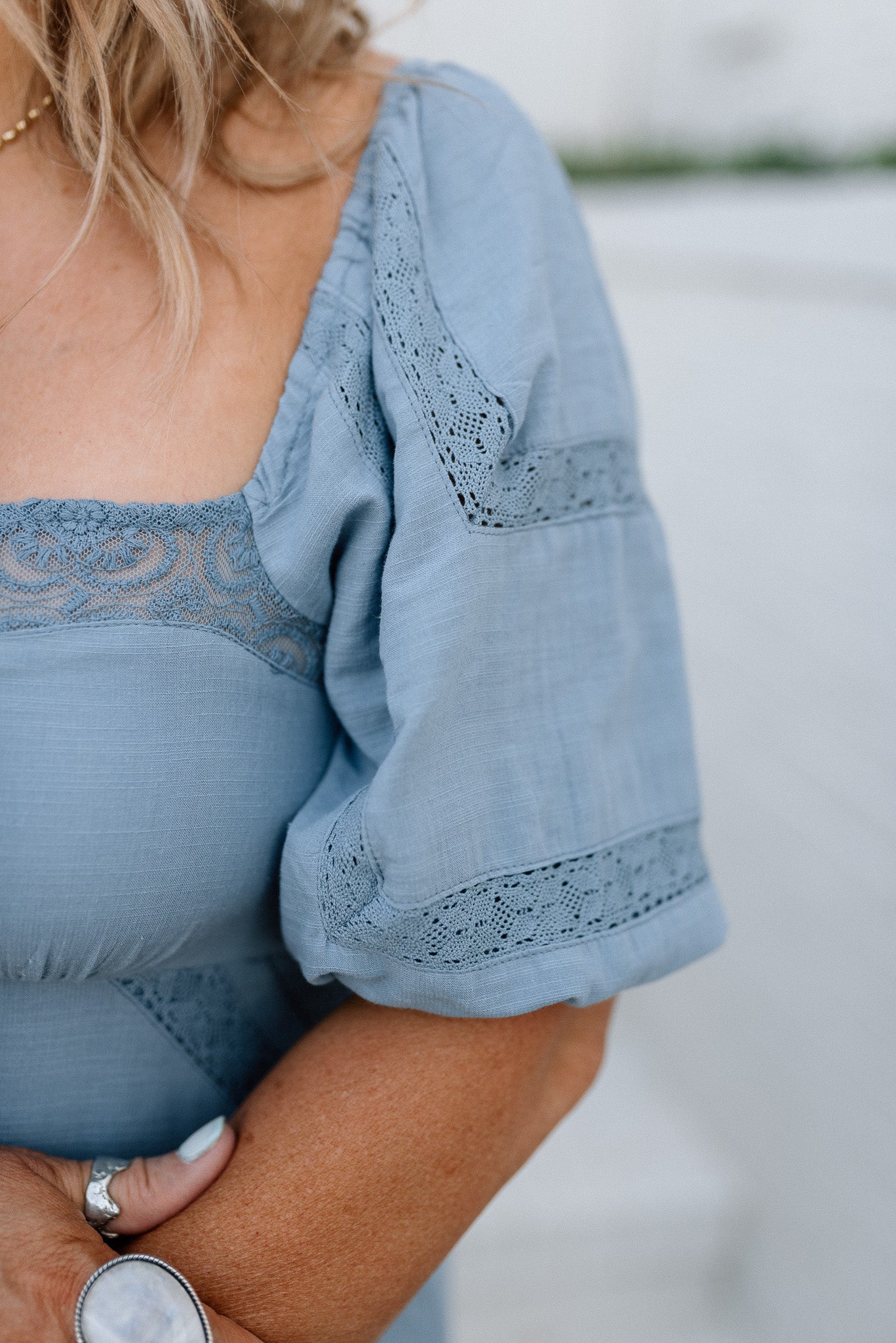 Lace Inset Maxi Dress