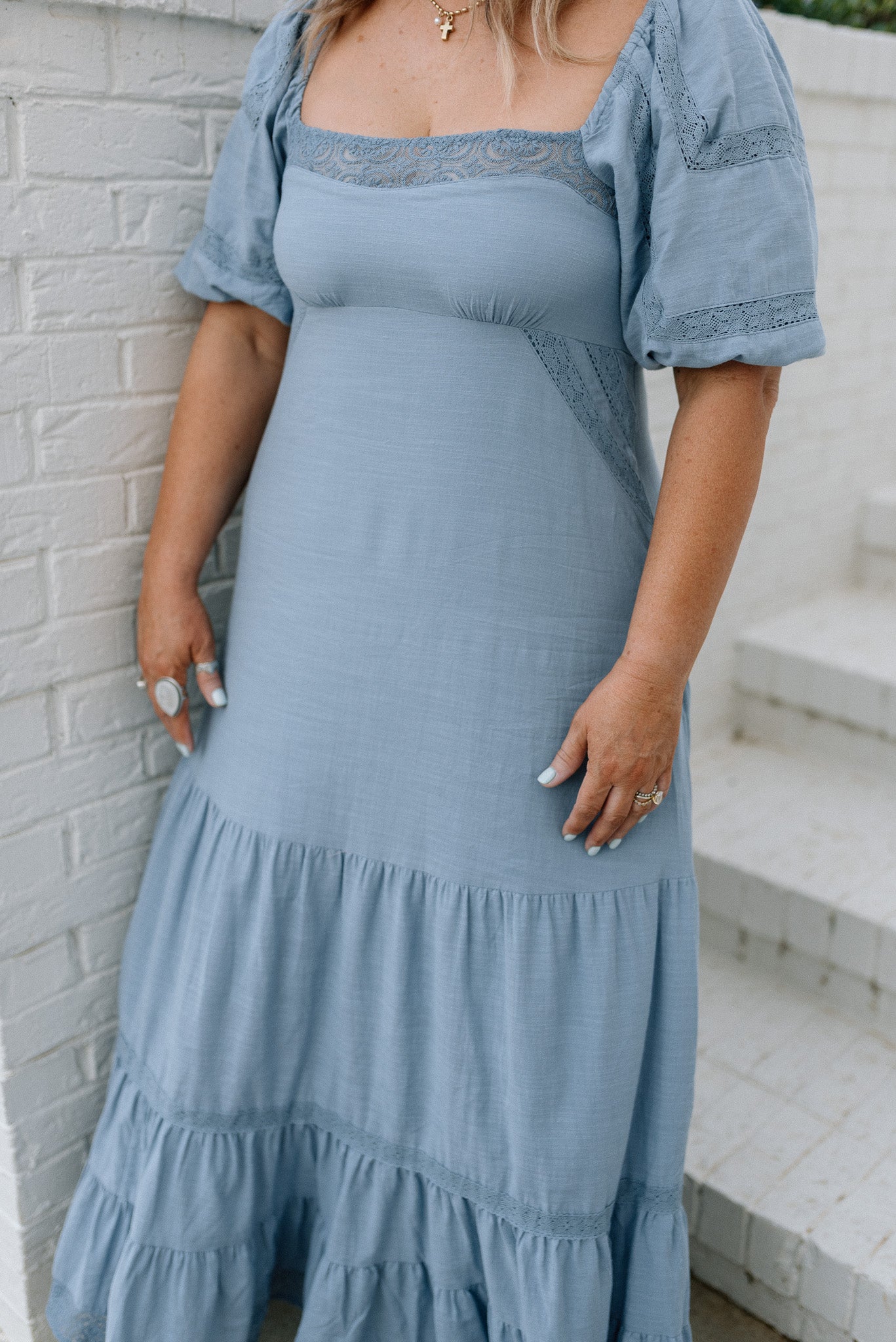 Lace Inset Maxi Dress