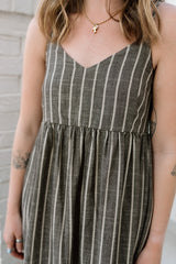 Striped Pattern Long Dress