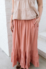Smocked Ruffled Skirt