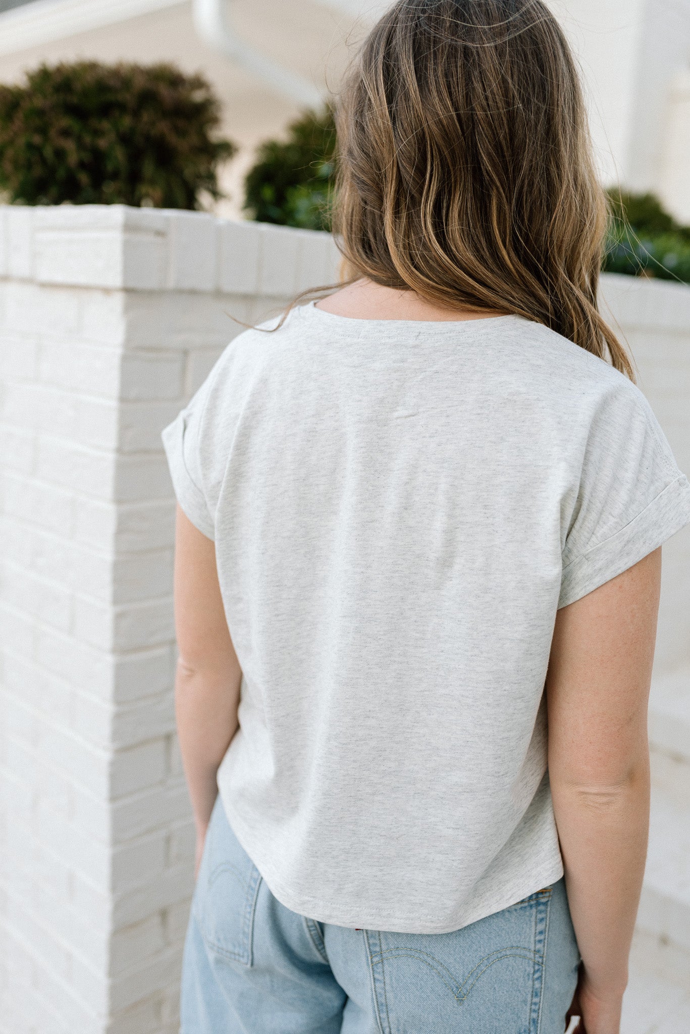 Round Neck Cuffed Top