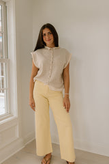 Straight Wide Leg Denim Pants