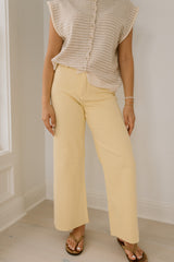 Straight Wide Leg Denim Pants