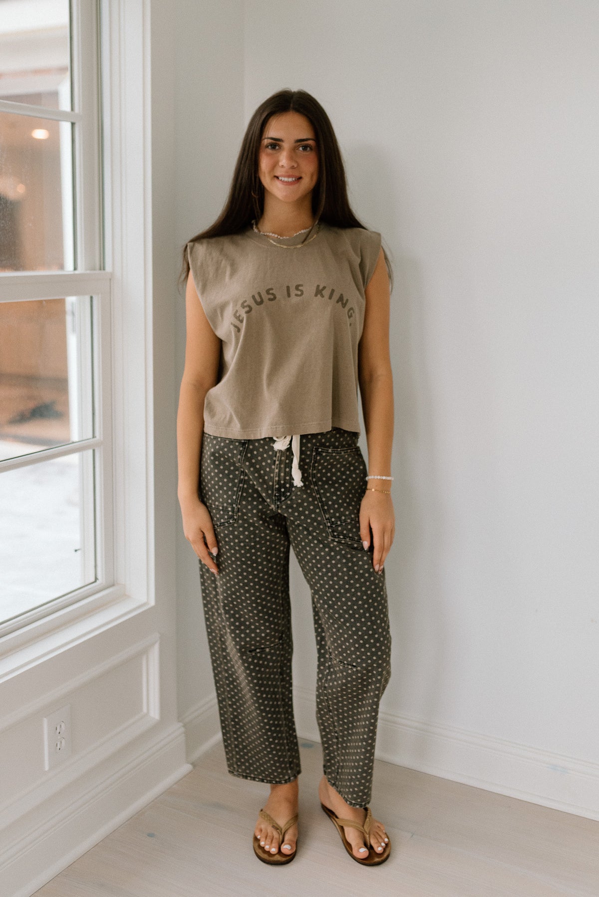 Polka Dot Barrel Pants