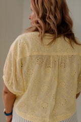 Lace Applique Blouse Pilcro