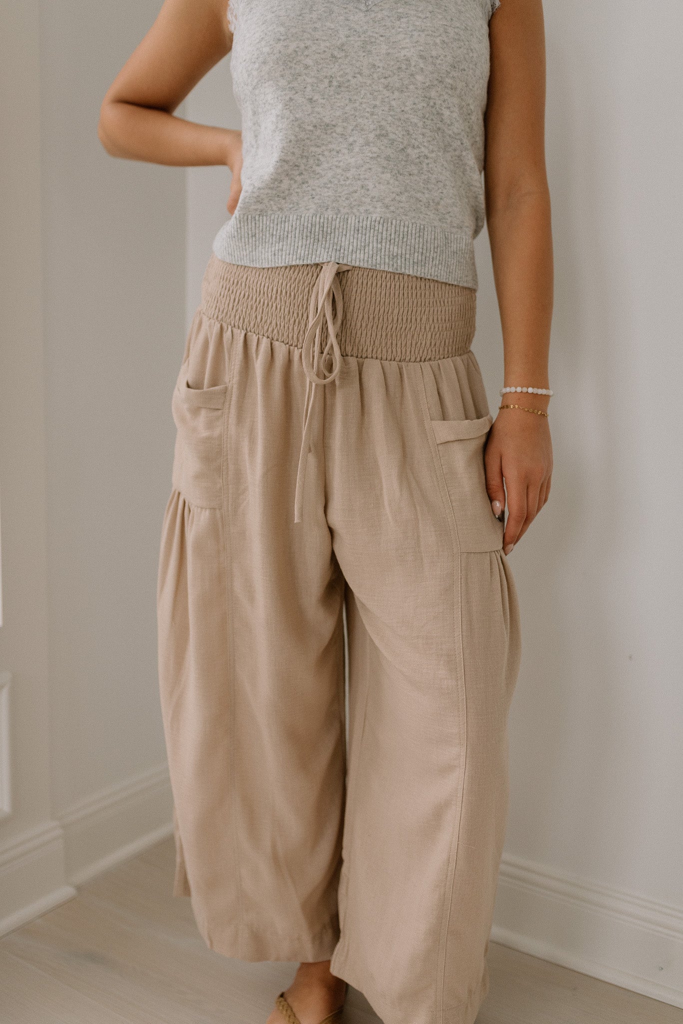 Baggy Wide Leg Cropped Pants