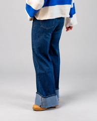 Fiona Cuffed Wide-Leg Jeans