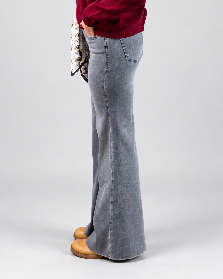 Hendrix Grey Wide-Leg Jeans