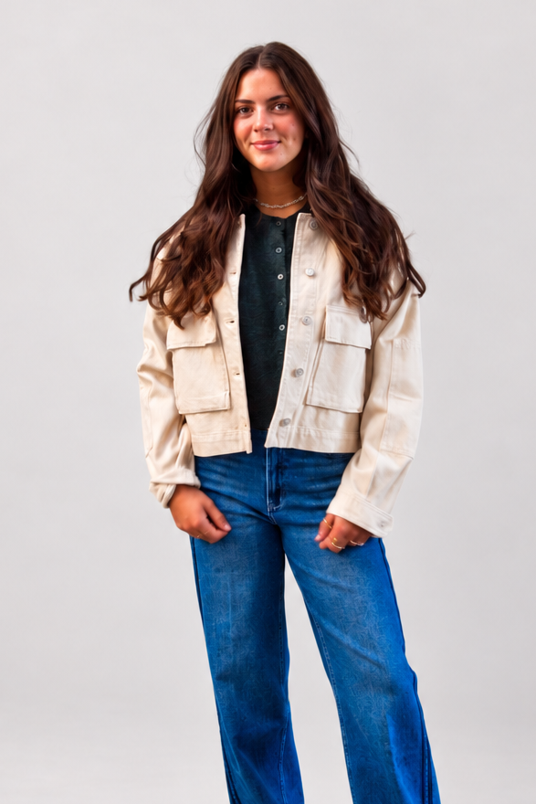 Rey Cropped Chore Jacket