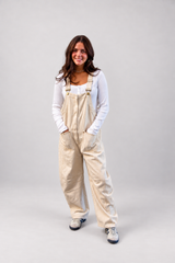 Western Wide-Leg Denim Overalls
